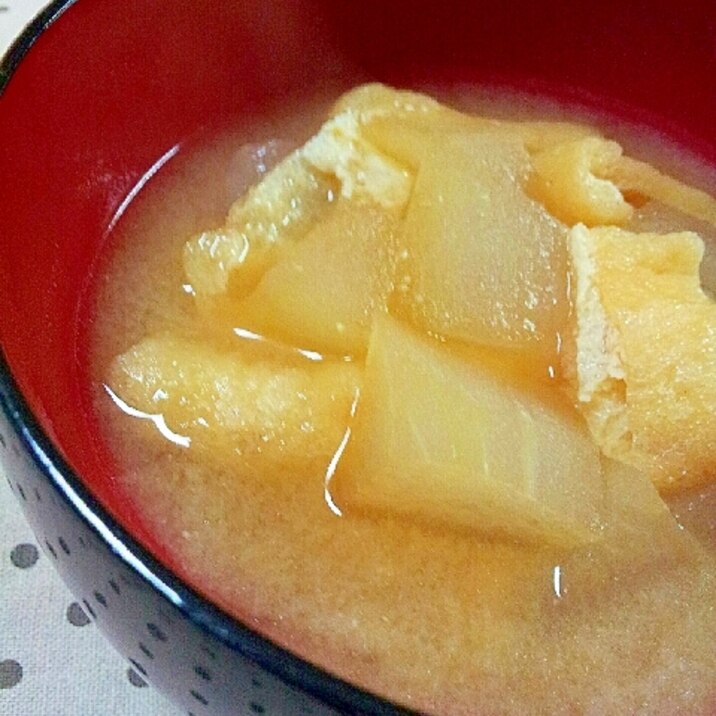 柔らかい✿冬瓜と油揚げのお味噌汁❤
